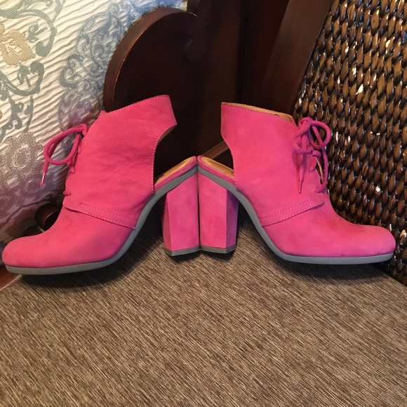 Maison Margiela BOOTS Booties MM6 HEELS - Pink / Red Sz 6 (EU 36) NICE! - Picture 9 of 16